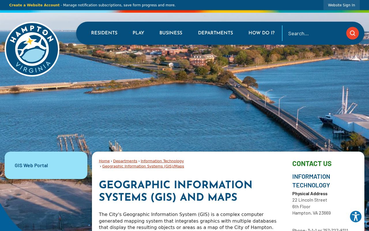 Hampton ZIP code directory GIS maps page
