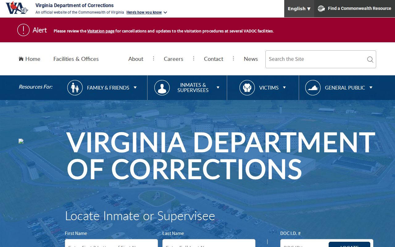 Hampton residents directory Virginia Department of Corrections locator